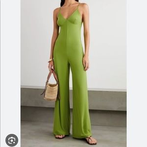 Norma Kamali Stretch Widleg Jersey Jumpsuit